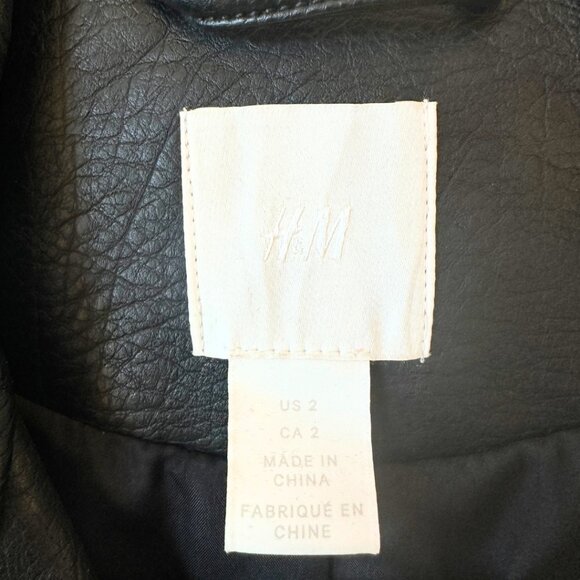 JACKET: H&M (black faux leather) - Picture 3 of 3